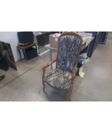 FAUTEUIL VOLTAIRE BOIS TISSU