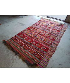 GRAND TAPIS DE LAINE COLORÉ 150 X 320