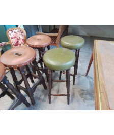 TABOURET DE BAR CUIR VER 