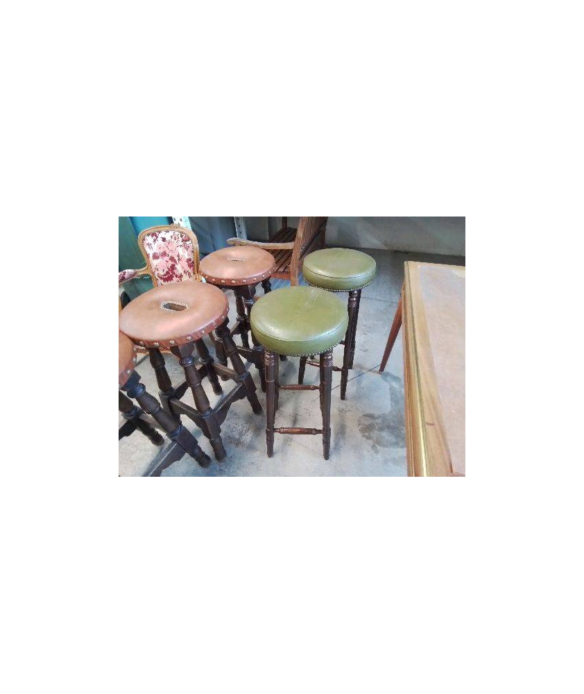 TABOURET DE BAR CUIR VER 