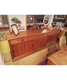 BAHUT 3 PORTES COULISSANTES EN TECK 