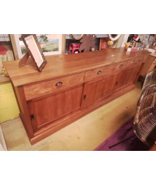 BAHUT 3 PORTES COULISSANTES EN TECK 