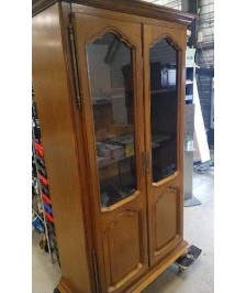 MEUBLE BIBLIOTHÈQUE VITREE 2 PORTES - CHENE 