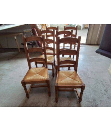 CHAISE PAILLÉE CHÊNE MASSIF 