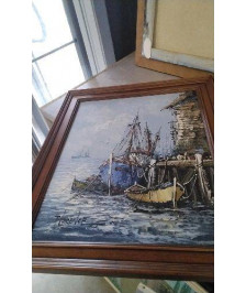 PEINTURE BATEAUX SIGNE FLORENCE