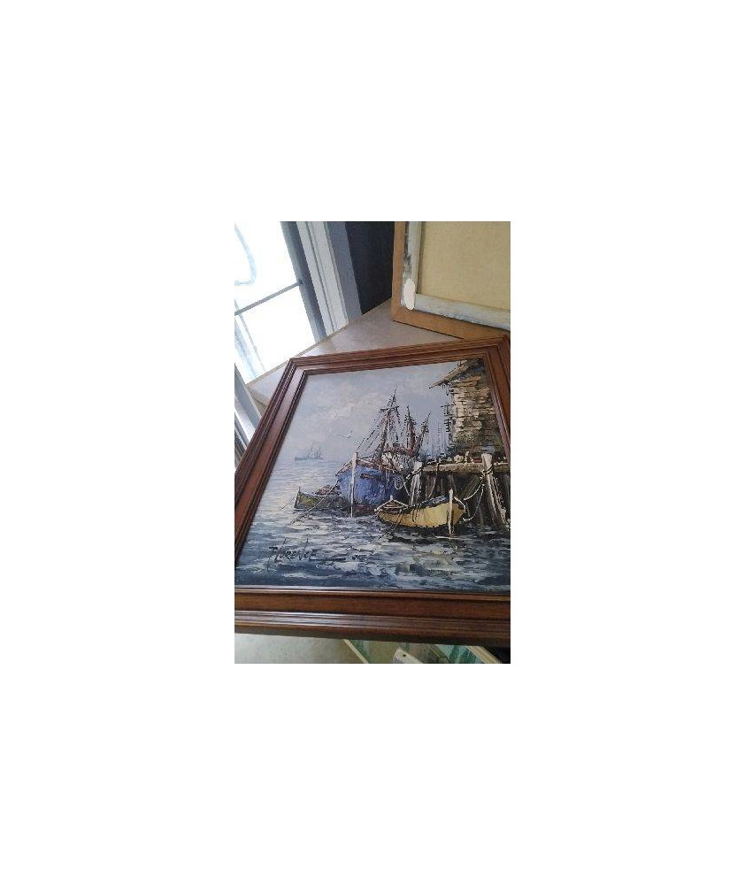 PEINTURE BATEAUX SIGNE FLORENCE