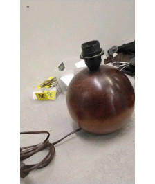 PIED DE LAMPE BOULE BOIS