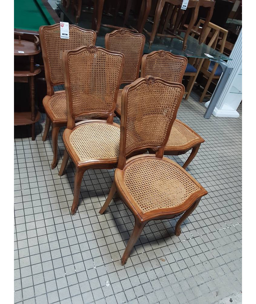 LOT 5 CHAISES CANNÉES