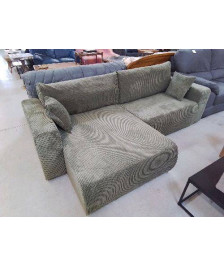 CANAPÉ D’ANGLE VERT KAKI VELOUR CÔTELÉ REF SAJKHAEHHGHL-5280-G-US1-HJ