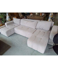 CANAPÉ U 7 PLACES TISSUS REF BMCRPNESSDH-HJ