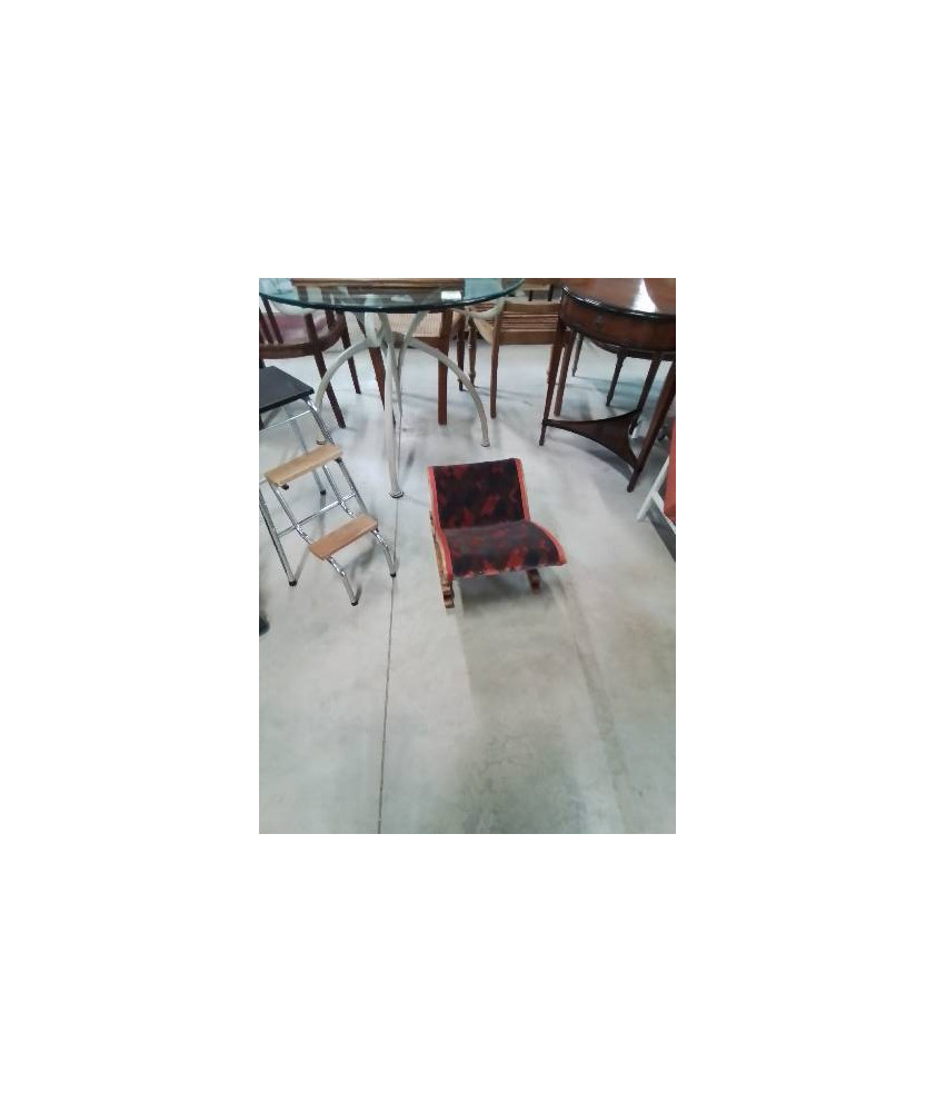 REPOSE PIEDS BOIS VELOURS IMPRIMÉ 