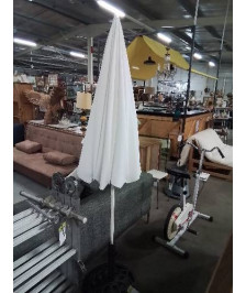 PARASOL TOILE BLANC DIAMÈTRE 200 CM