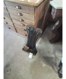 NÉCESSAIRE DE CHEMINÉE MURAL FER FORGÉ 4 PIÈCES 