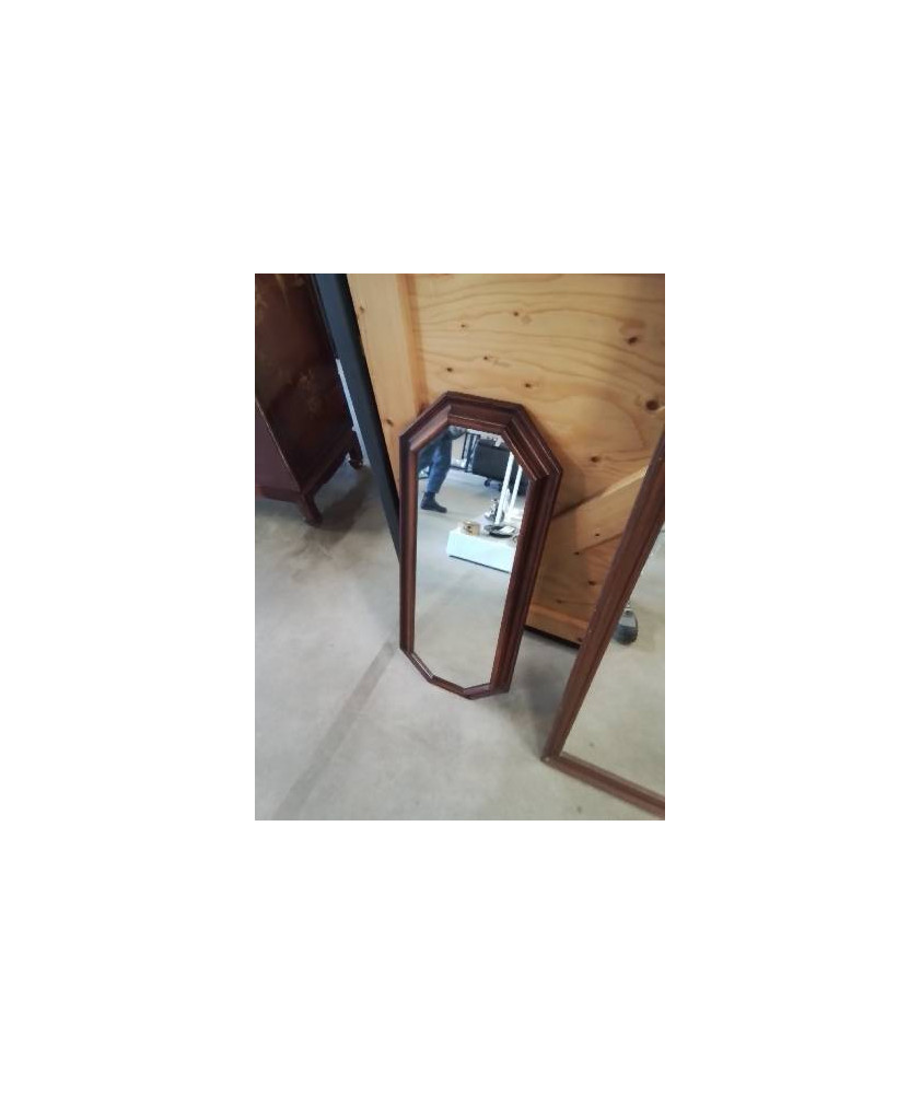 MIROIR OCTOGONAL BOIS MOULURÉ 