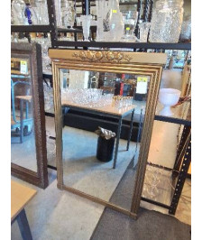 MIROIR BOIS ET STUC DORÉ ART DÉCO 