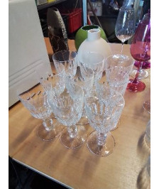 10 VERRES A PIEDS CRISTAL VILLEROY&BOCH 