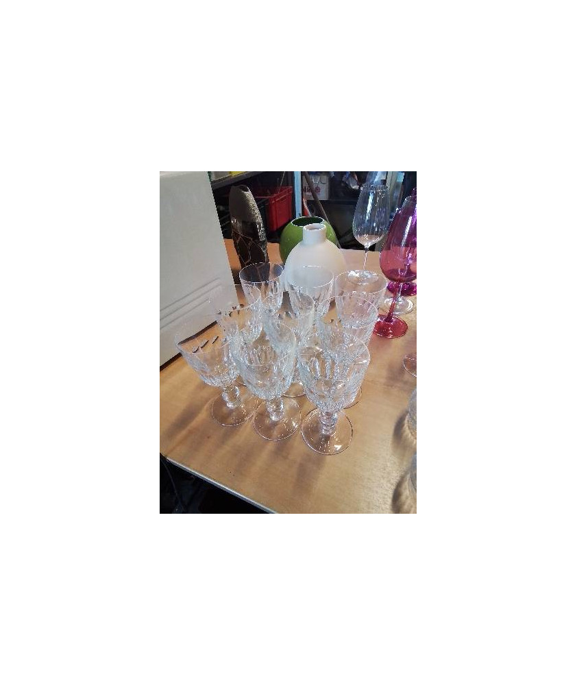 10 VERRES A PIEDS CRISTAL VILLEROY&BOCH 