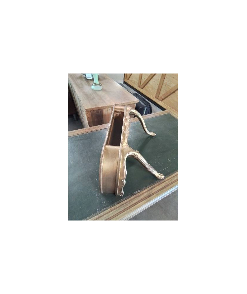 CONSOLE MURALE BOIS CHANTOURNÉ DORÉ 1 NICHE STYLE RÉGENCE 