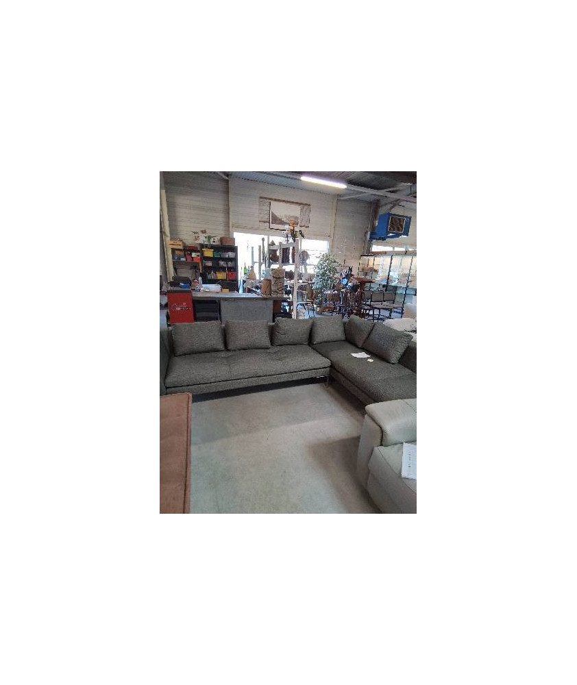 CANAPÉ D’ANGLE DROIT TISSU VERT MONTINO HABITAT