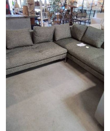 CANAPÉ D’ANGLE DROIT TISSU VERT MONTINO HABITAT