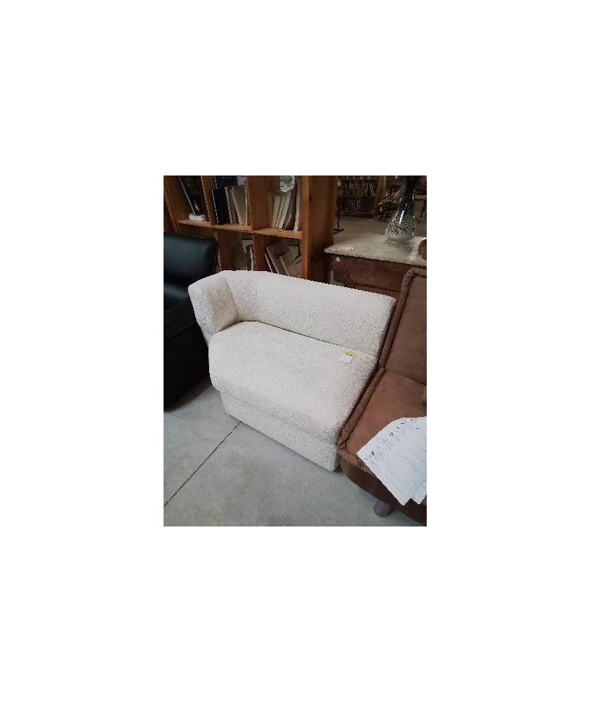 MÉRIDIENNE DROITE TISSU BLANC ALBATRE UMBERTO