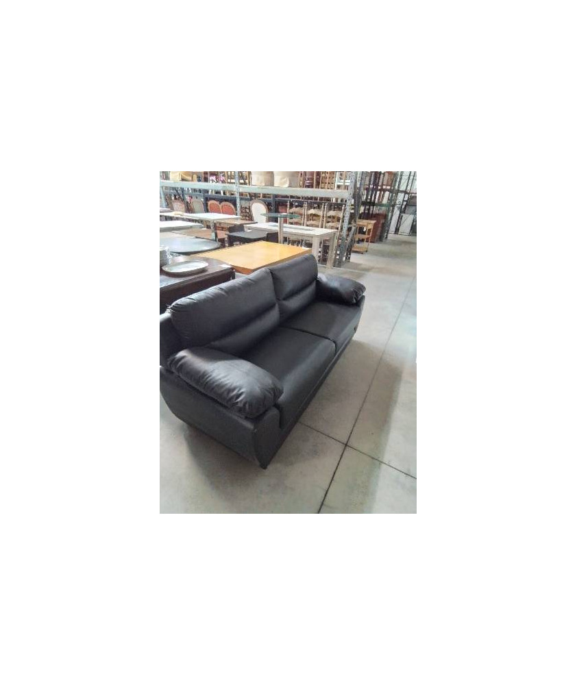 CANAPÉ 3 PLACES MANOA PU NOIR