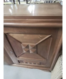 ENFILADE BOIS CLAIR SCULPTÉ 3 PORTES ANNÉES 40