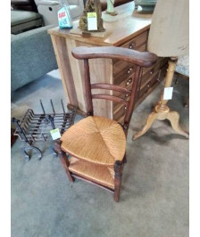 CHAISE PRIE DIEU BOIS PAILLÉ DÉBUT XXE