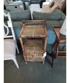 MEUBLE VANNERIE 1 NICHE 2 PORTE ANNÉES 60