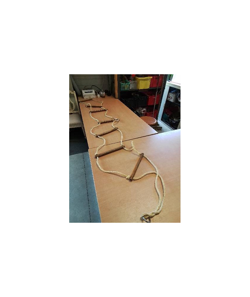 ÉCHELLE DE CORDE 8 BARREAUX BOIS