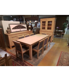 TABLE CHENE + ALL 60  FABRICATION BELGE 