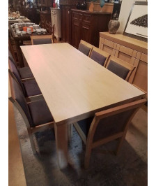 TABLE CHENE + ALL 60  FABRICATION BELGE 