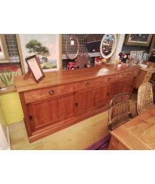 BAHUT 3 PORTES COULISSANTES EN TECK 