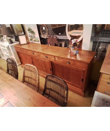 BAHUT 3 PORTES COULISSANTES EN TECK 