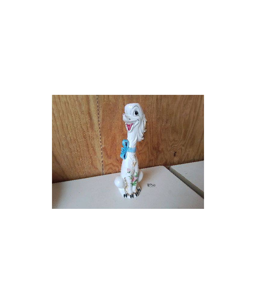 SOLIFLORE CHIEN EN CERAMIQUE 