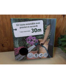 KIT TUYAU EXTENSIBLE AVEC PISTOLET ET RACCORDS