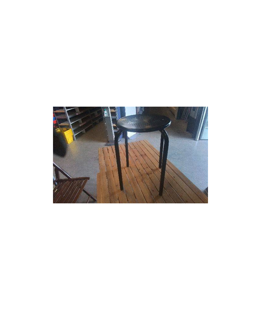 TABOURET NOIR METAL 