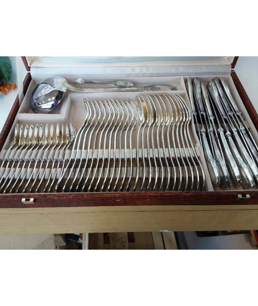 MÉNAGÈRE MÉTAL ARGENTÉ 50 PIÈCES 