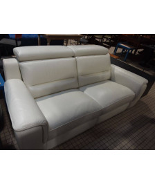 CANAPÉ CUIR BLANC  2/3 PLACES