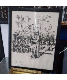 CADRE SIGNÉ ANDRÉ LOONIS 