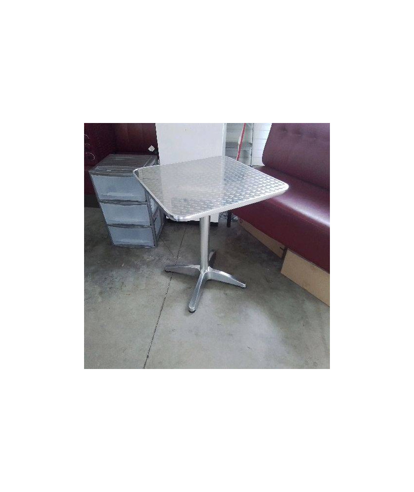 TABLE DE BISTROT ALU BROSSÉ