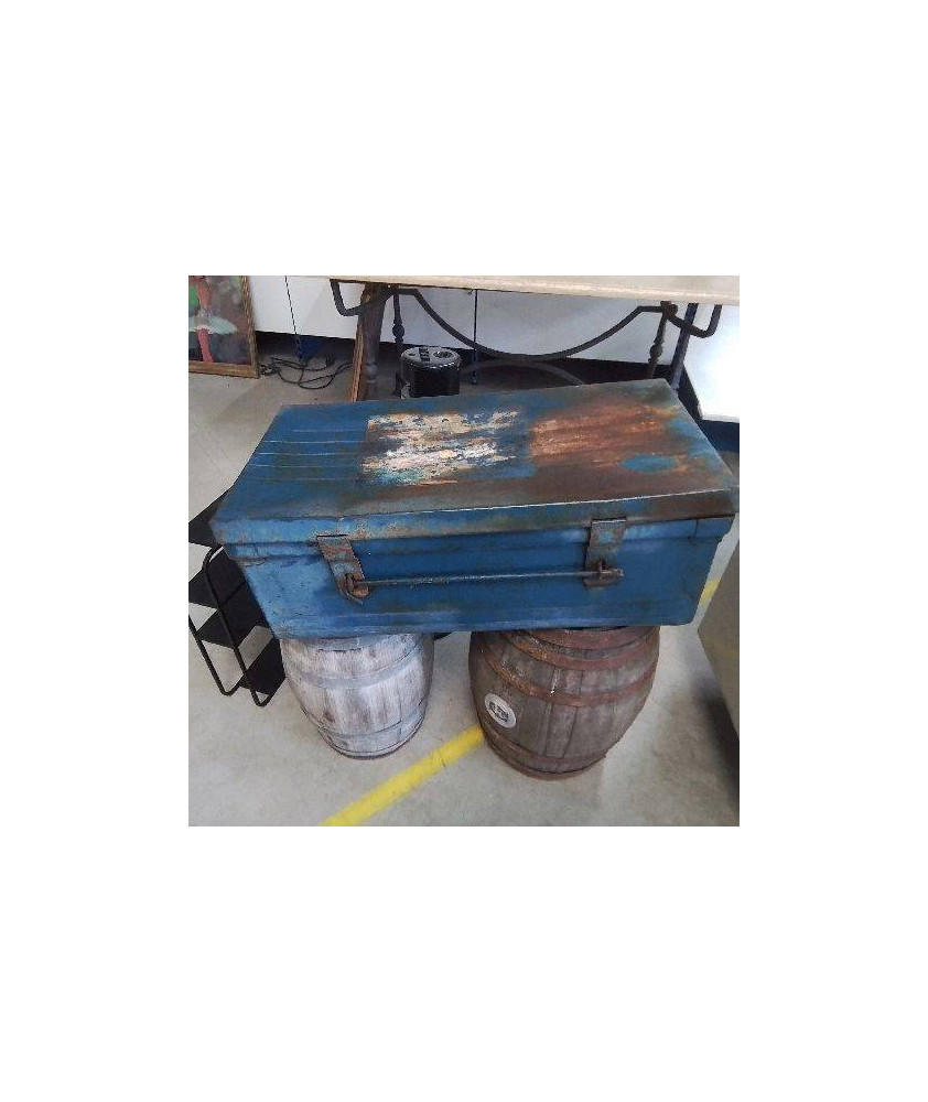 CAISSE METAL BLEUE