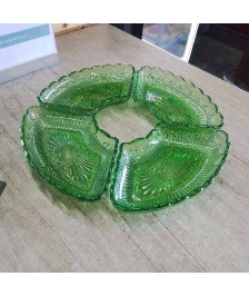 ENSEMBLE DE 4 PLATS APERITIFS EN OURALINE 