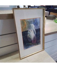 CADRE DEUX CHOUETTES 