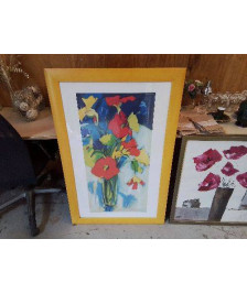 GRAND CADRE MOTIF FLORAL 