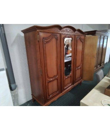 ARMOIRE PENDERIE 3 PORTES DE STYLE REGENCE EN MERISIER