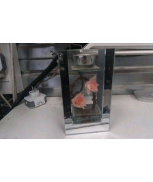 DECO PORTE BOUGIE VERRE / FLEURS ROSES