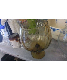 DECO VERRE A PIED MARRON