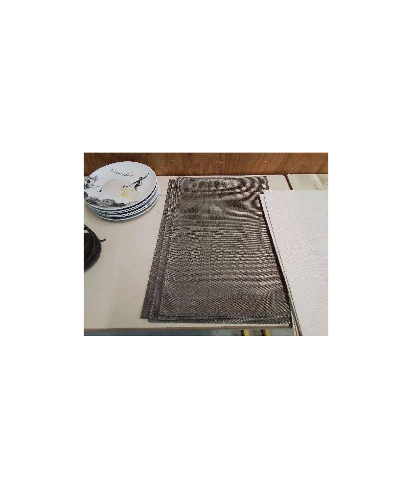 LOT DE 4 SET DE TABLE GRIS 