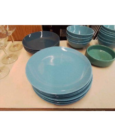 ASSIETTE PLATE BLEU 